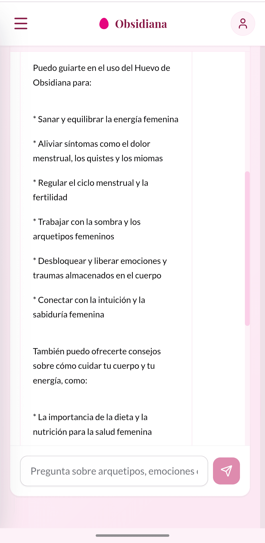 Captura de pantalla de la app - Consejera 2